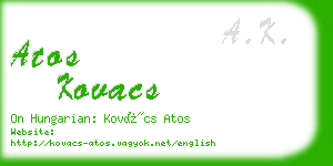 atos kovacs business card